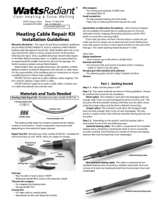 Repair Kit 200299ST Heating Wire Installation