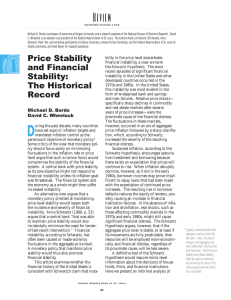 Price Stability and Financial Stability: The Historical