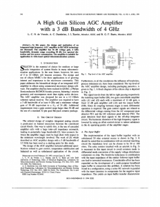 A high gain silicon AGC amplifier with a 3 dB bandwidth of 4 GHz