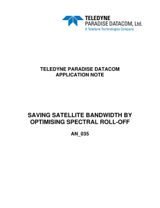 saving satellite bandwidth by optimising spectral roll-off