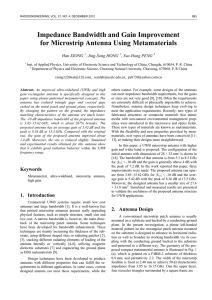 Impedance Bandwidth and Gain Improvement for Microstrip Antenna