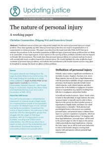 The nature of personal injury
