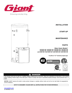 Installation Manual - Giant Factories inc.