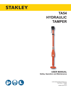 ta54 hydraulic tamper - Stanley Hydraulic Tools