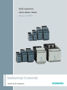 Siemens Sirius 3RW30/3RW40 Soft Starter Manual