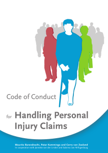 Code of Conduct for Handling Personal Injury Claims