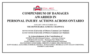 compendium of damages awarded in personal injury actions