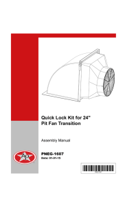 PNEG-1607 - Quick Lock Kit for 24" Pit Fan Transition