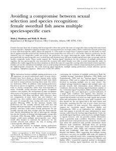 Avoiding a compromise between sexual selection and species