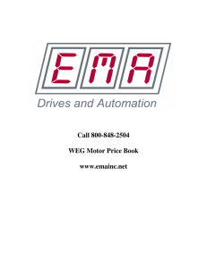 Call 800-848-2504 WEG Motor Price Book www.emainc.net