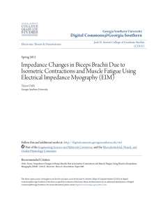 Impedance Changes in Biceps Brachii Due to Isometric Contractions