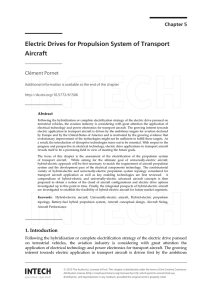 Electric Drives for Propulsion System of Transport Aircraft