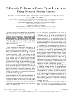 Collinearity Problems in Passive Target Localization Using Direction