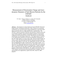 Measurement of Electrostatic Charge and Aero