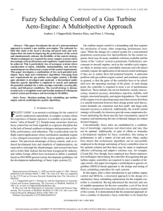 Fuzzy scheduling control of a gas turbine aero-engine