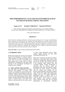 The Performance Analysis Of Extended Kalman Filter On Radar