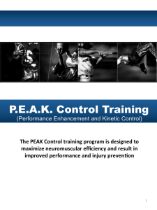 P.E.A.K. Control Training