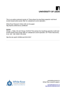 Three-phase four-leg flying-capacitor multi-level inverter