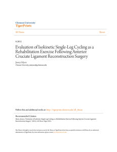 Evaluation of Isokinetic Single-Leg Cycling as a