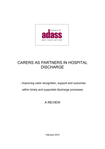 carers as partners in hospital discharge