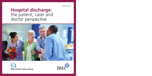 Hospital discharge: the patient, carer and doctor