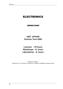 electronics - University of Reading
