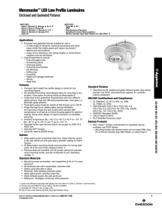 Mercmaster LED Low Profile Luminaires Catalog Pages