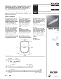 Metalux SNLED Lensed LED Striplight specification