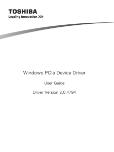 Windows PCIe Device Driver User Guide