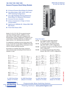 10-110/115/120/125 General Purpose Reed Relay Module