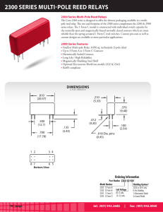 2300 SERIES MULTI-POLE REED RELAYS