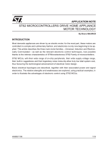 ST62 microcontrollers drive home appliance motor technology