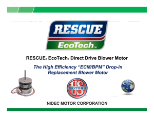 RESCUE® EcoTech® Direct Drive Blower Motor