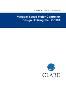 Variable-Speed Motor Controller Design Utilizing the LOC110
