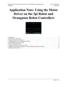 Pololu - Application Note: Using the Motor Driver on the 3pi Robot