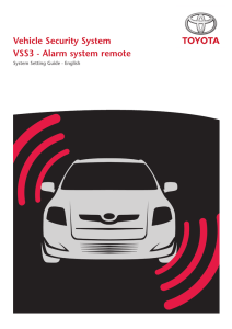 Vehicle Security System VSS3