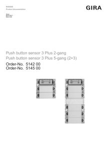 Push button sensor 3 Plus 2-gang Push button sensor 3 Plus