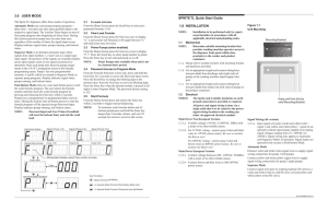 SPRITE TL Quick Start Guide 1.0 INSTALLATION 3.0 USER MODE