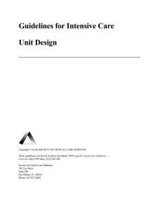 Guidelines for Intensive Care Unit Design