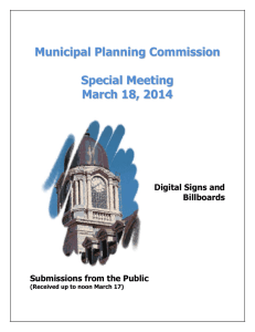 Municipal Planning Commission Special