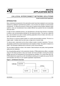 LIN (Local Interconnect Network) solutions