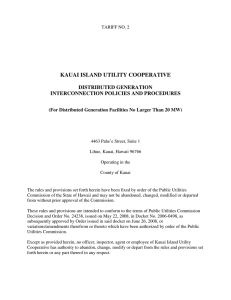 Distributed Generation - Interconnection Policies and Procedures