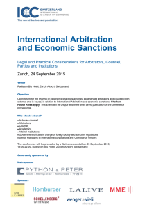 International Arbitration and Economic Sanctions