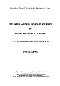 2008 INTERNATIONAL IRCOBI CONFERENCE ON THE