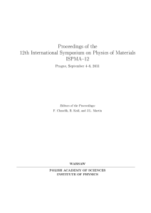 Proceedings of the 12th International Symposium on Physics of