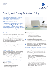Security And Privacy Protection Insurance Factsheet
