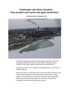 FirstEnergy`s Lake Shore coal plant