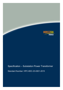 Specification – Substation Power Transformer