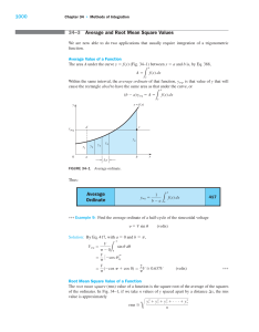 1000 34–3 Average and Root Mean Square Values Average Ordinate