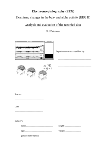 EEG: Data report